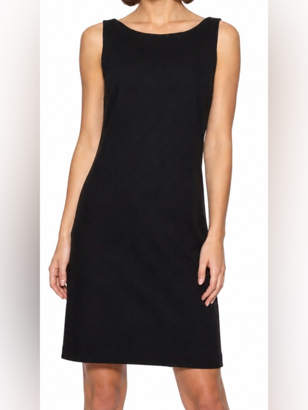 Vintage Carole Little Black Sleeveless Shift Dress Size 14